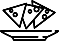 Nachos And Dish Line Art Illustration Svg, Free Vectors File